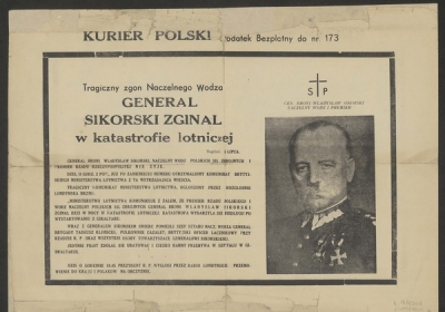 Tragiczny zgon Naczelnego Wodza Generala Sikorskiego